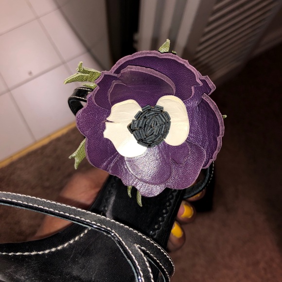 Prada Wedge Sandals sz 37 1/2 - Picture 6 of 7